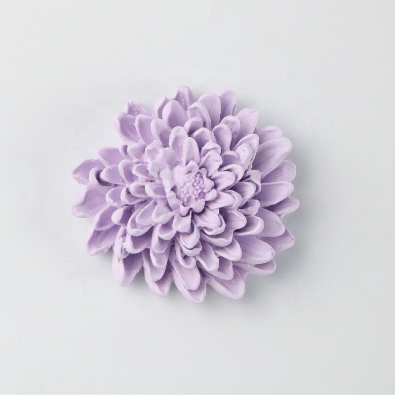 Factory Direct Home Aromatherapy Car Decoration Air Freshener Ceramic Flower Shaped Plaster Scented Stone Fragrance Diffuser