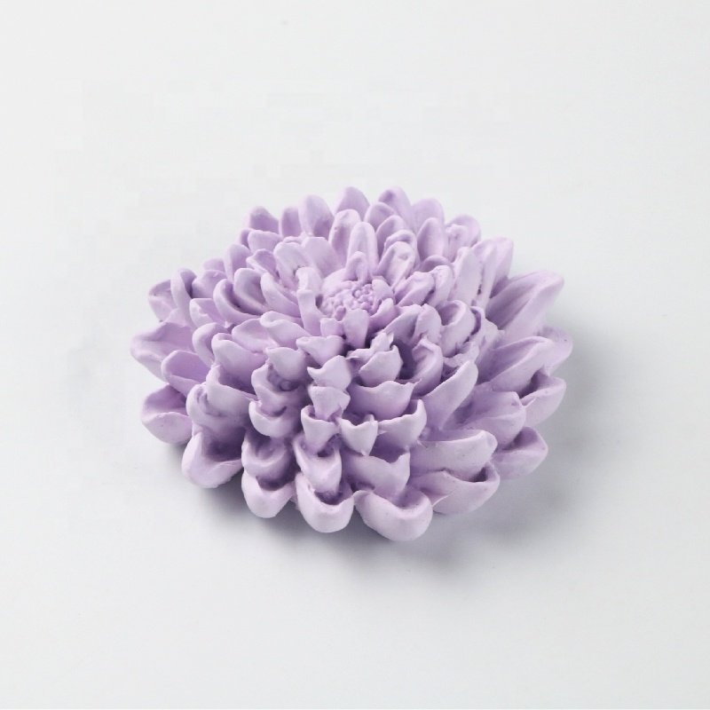 Factory Direct Home Aromatherapy Car Decoration Air Freshener Ceramic Flower Shaped Plaster Scented Stone Fragrance Diffuser