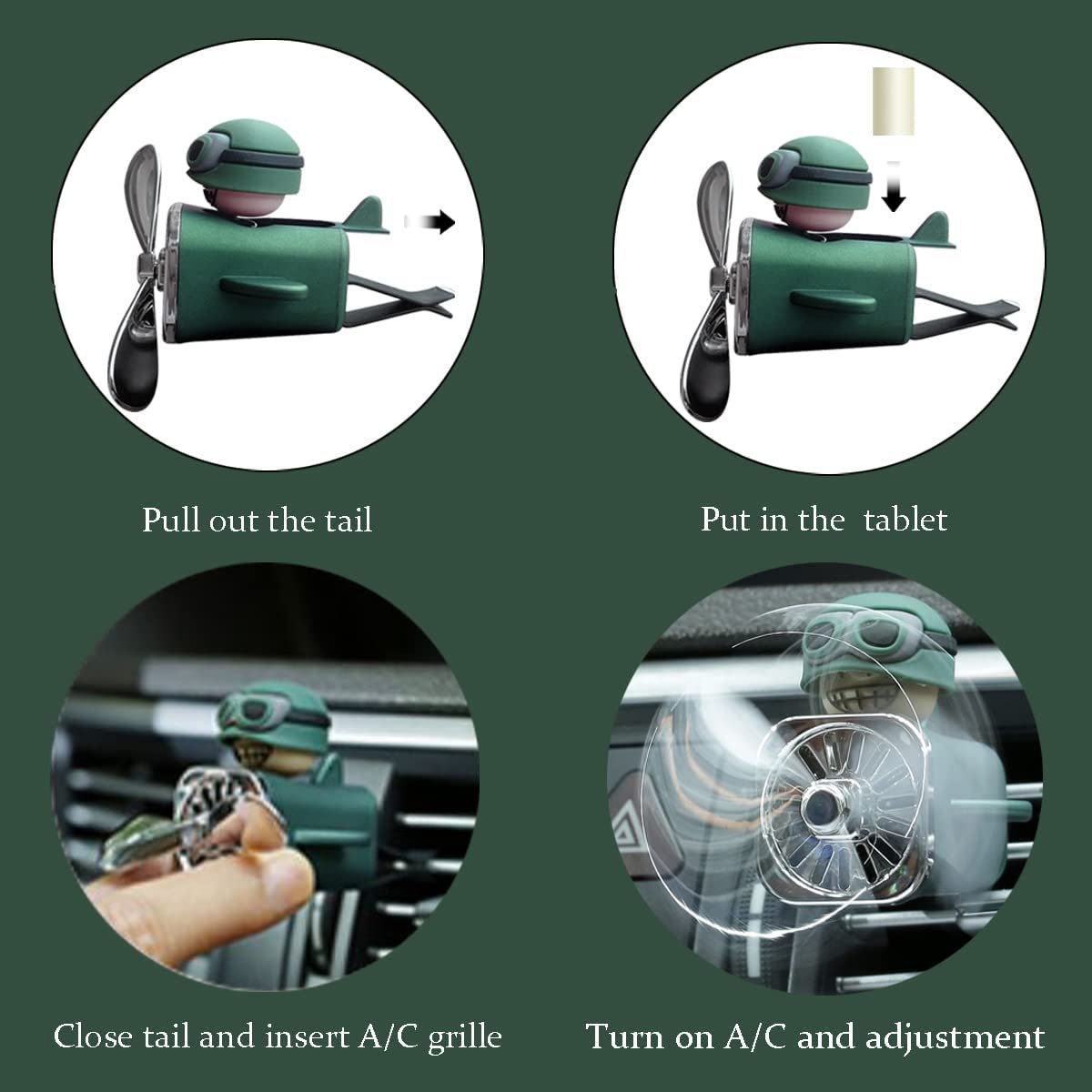 Cartoon Modern Pilot Car Vent Air Freshener Diffuser Clip Aromatherapy Air Conditioner Outlet Car Perfume Products