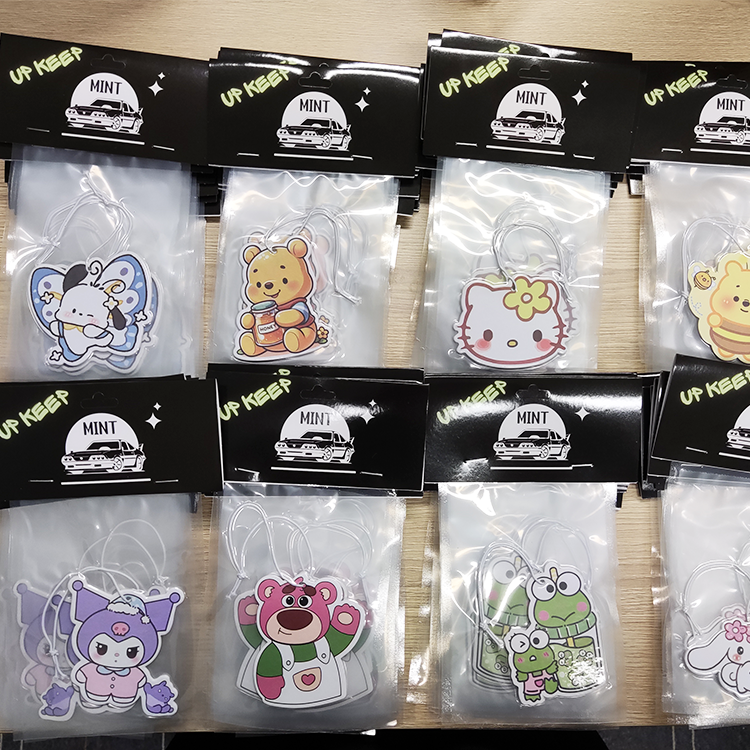2024 custom logo new car home scents shape blank hang card type tag car air freshener tags