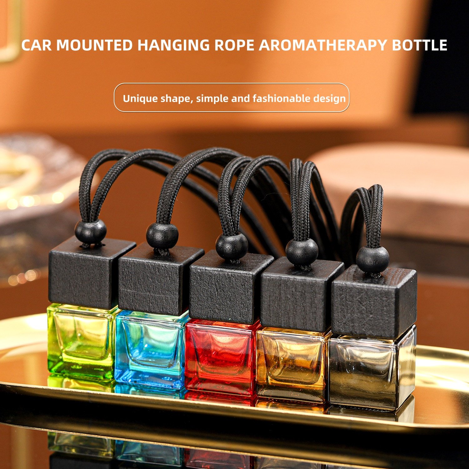 8ml Split Bottle Car Mounted Fragrance Bottle Pendant Decoration Color Perfume Glass
