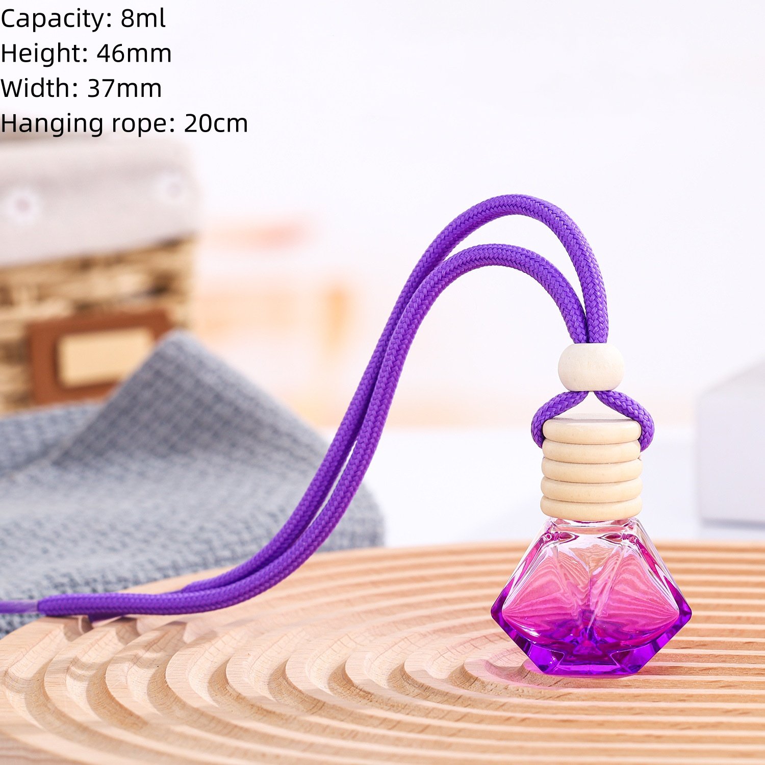 8ml Split Bottle Car Mounted Fragrance Bottle Pendant Decoration Color Perfume Glass