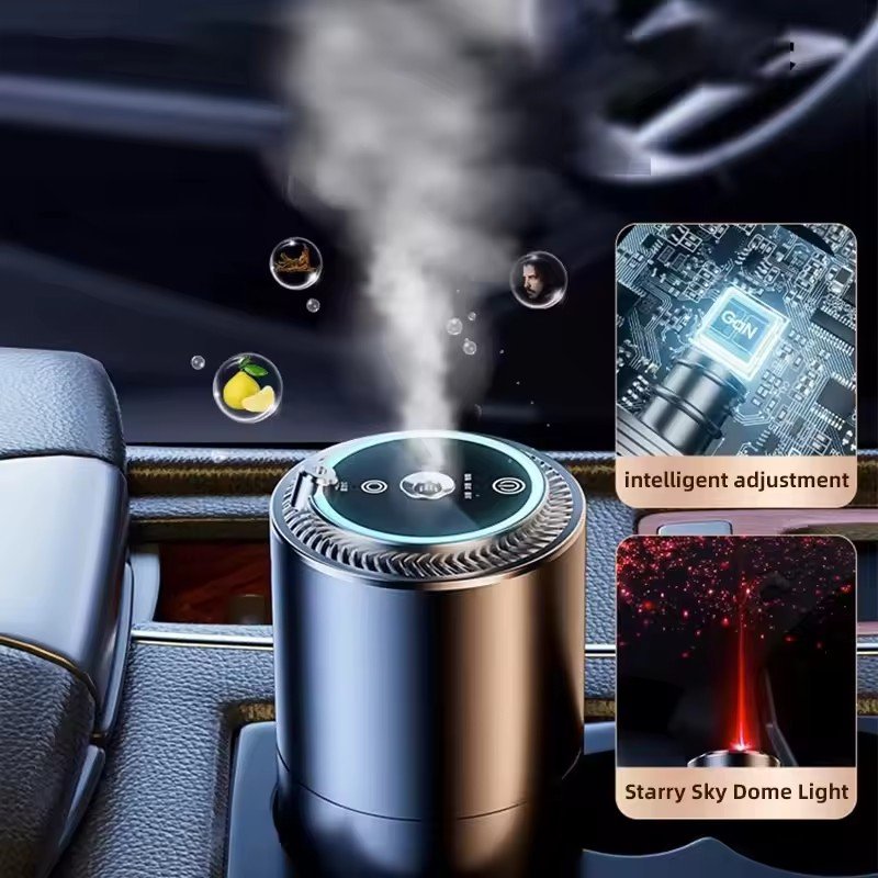 Custom Electric Car Air Purifier Auto Air Fragrance led light Diffuser Perfume Car Freshener Aromatherapy