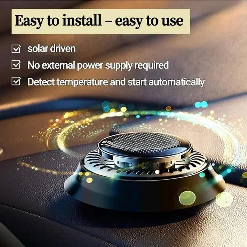 New Electromagnetic Deicer Solar Car Fragrance Car Perfume Durable Accessories High-end Car Fragrance