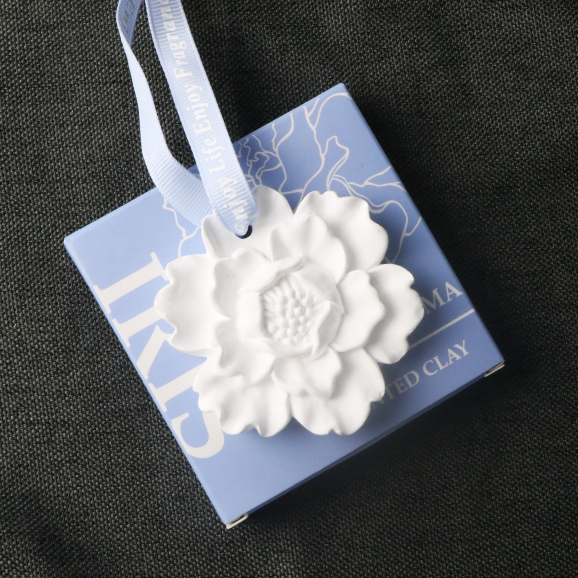 Wholesale Hanging Car Wardrobe Air Freshener Peony Flower Scented Ceramic Aroma Plaster Home Fragrance Essential Oil Diffuser