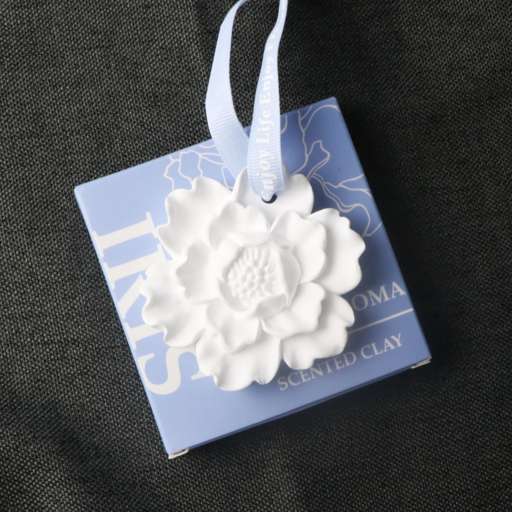 Wholesale Hanging Car Wardrobe Air Freshener Peony Flower Scented Ceramic Aroma Plaster Home Fragrance Essential Oil Diffuser
