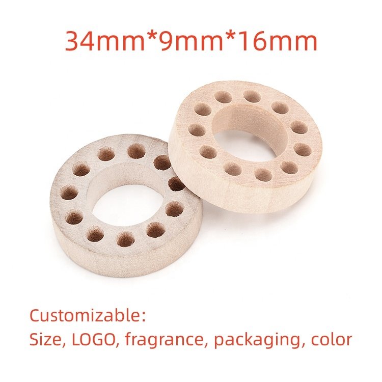 Custom-Filled PE Wood Tablets Portable Modern Solid Perfume Essence Vent Clip Car Air Freshener Rose Ocean Lemon Orange Cologne
