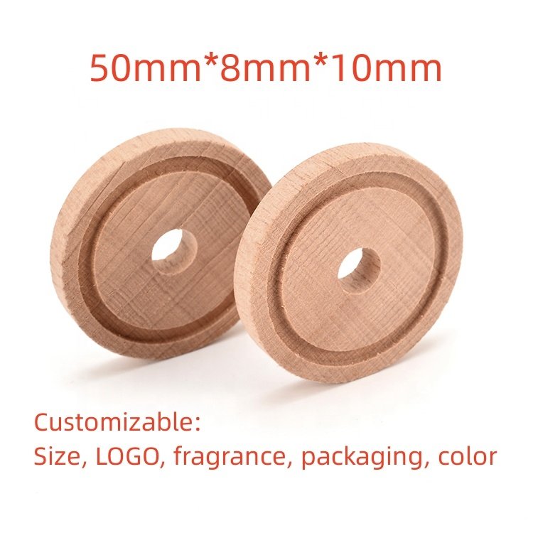 Custom-Filled PE Wood Tablets Portable Modern Solid Perfume Essence Vent Clip Car Air Freshener Rose Ocean Lemon Orange Cologne