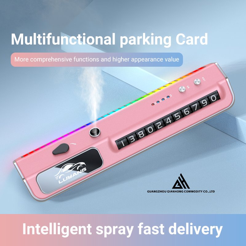 Alloy Car Aromatherapy Instrument with Temporary Parking Card Rose Lemon Jasmine Fragrance Gel for Fresh Air Car Freshening