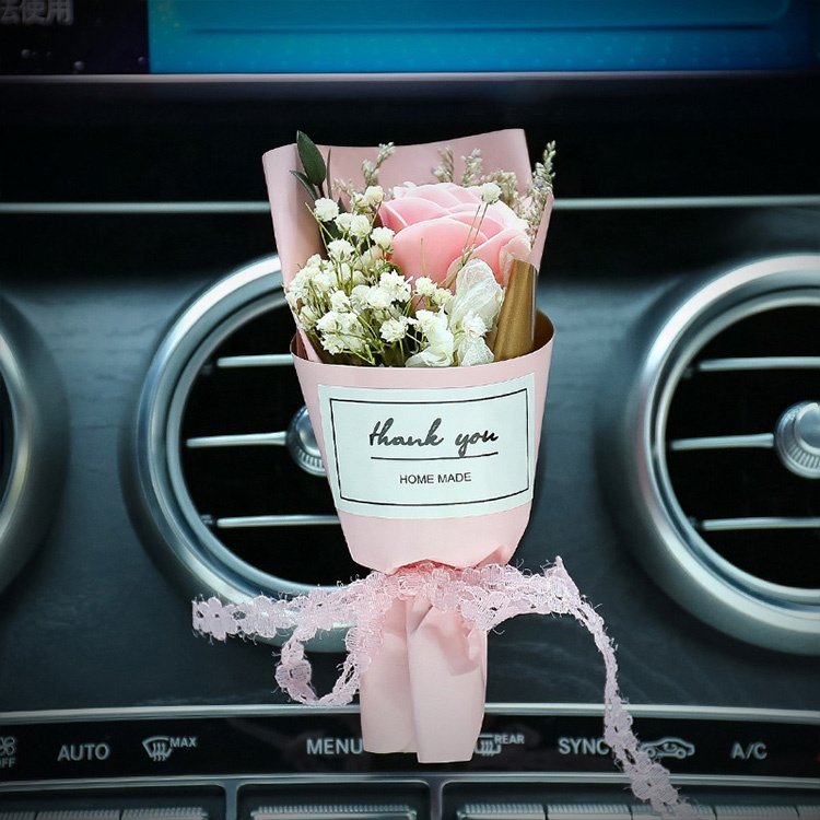 Wholesale Creative Air Vent Clip Long Lasting Time Flower Interior Accessories Flower Decoration Gift Perfume for Car