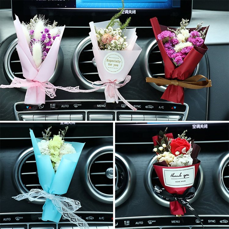 Wholesale Creative Air Vent Clip Long Lasting Time Flower Interior Accessories Flower Decoration Gift Perfume for Car