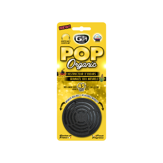 GS27 Premium French Fragrance Air Freshener DEOCAR POP ORGANIC Monoi Car Perfume Solid Clip-on Vent Home Placement