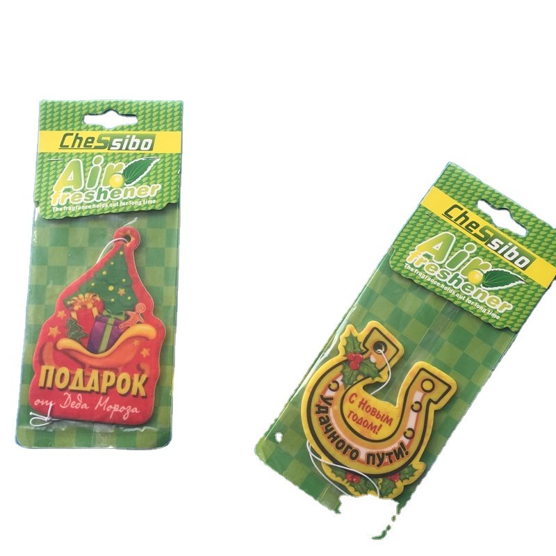 Customized Shaped Paper Car Air Freshener Promotional Hanging Design