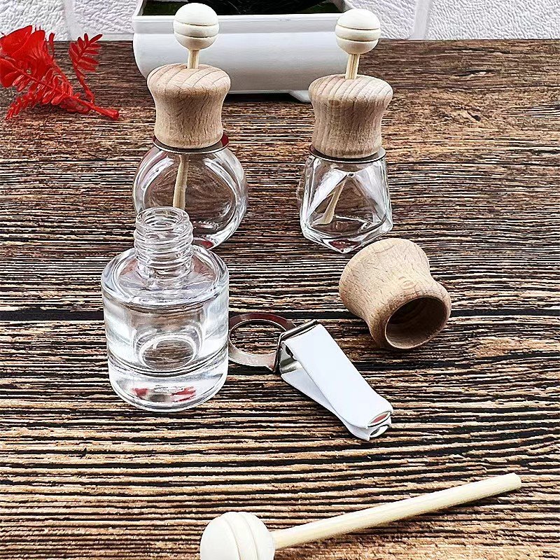 Factory Direct Supply Luxury Car Vent Air Freshener Empty Glass Bottle Car Perfume Clip-on Diffuser Lily Fragrance Any Custom