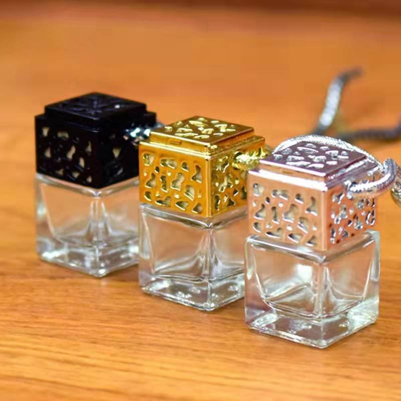 Hot sale hanging rope glass perfume bottle empty glass custom hanging car perfume bottle