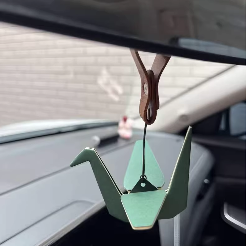 Best Wish Paper Crane Paper Car Air Freshener Perfume Hanging Car Air Freshener New Arrival Car Interior Decoration Custom