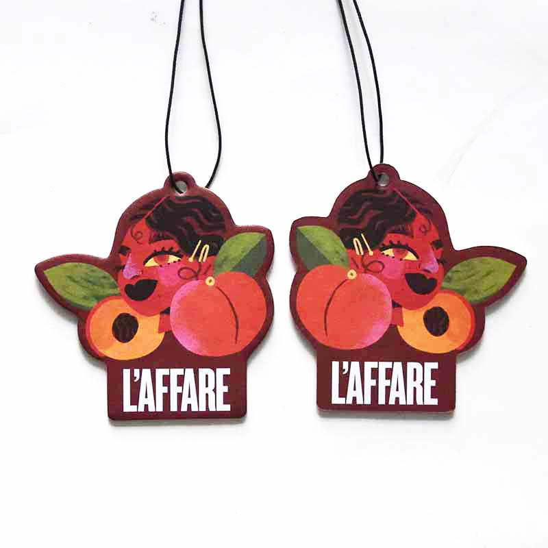 Hot selling hanging car fragrance tablets heart flower shape customized long lasting fragrance car air freshener