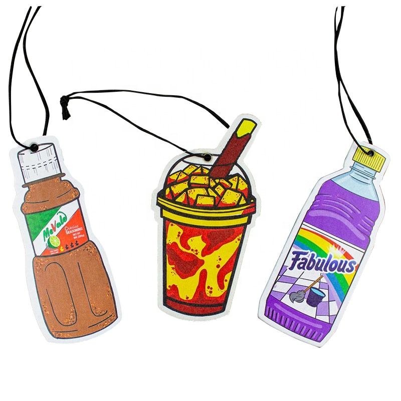 Custom Shaped Paper Car Air Freshener Promotional Hanging In-Car Freshener