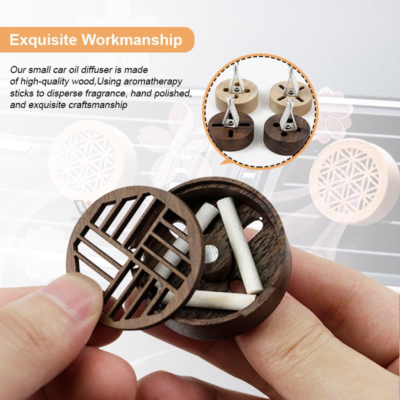 Laser Engraving Car Perfume Diffuser Clips Elegant Air Fresheners Vent Clip