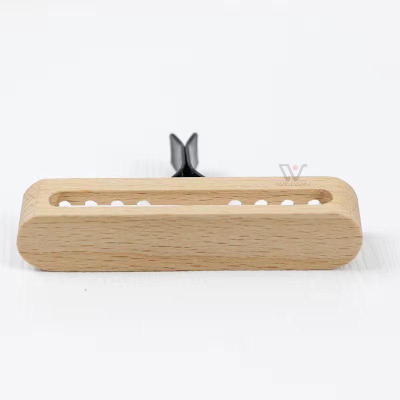 Mini wood walnut auto vehicle scents sprayer car aromatherapy liquid air freshener clip car perfume diffuser