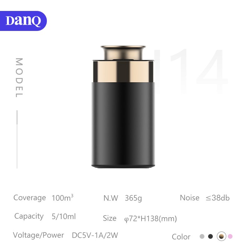 DANQ Aromatherapy USB Mini Portable Customized Car Air Home Essential Oil Humidifier Aroma Diffuser