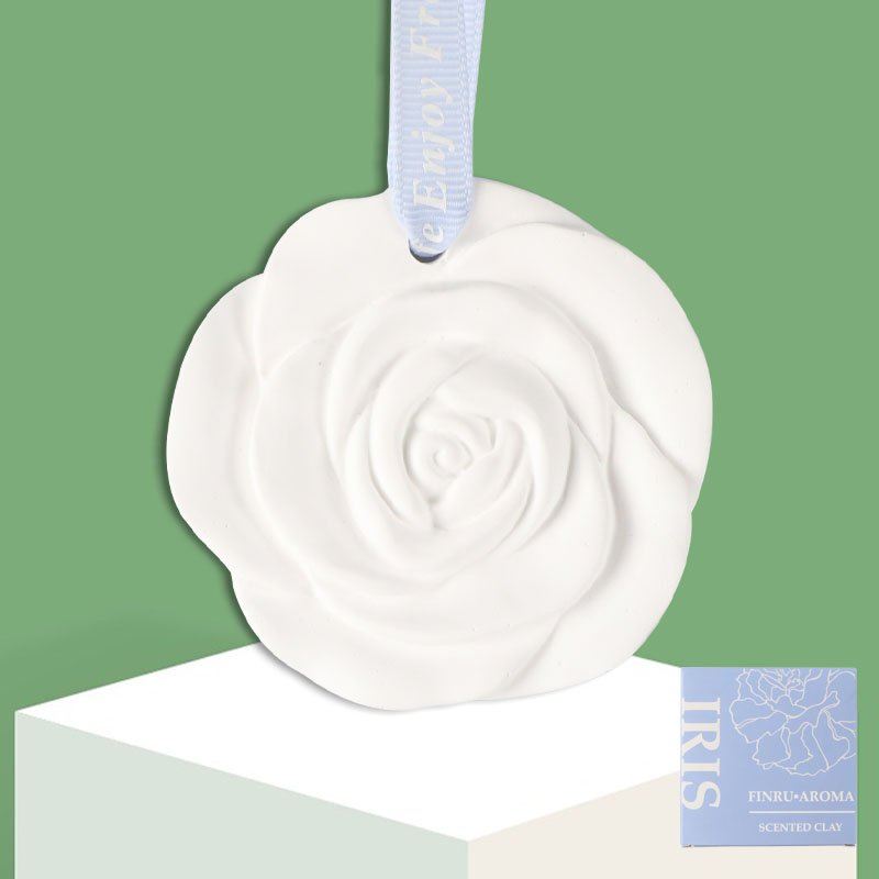 Factory Wholesale Home Office Hanging Car Air Freshener Scented Ceramic Flower Aromatherapy Porcelain Fragrance Oil Diffuser