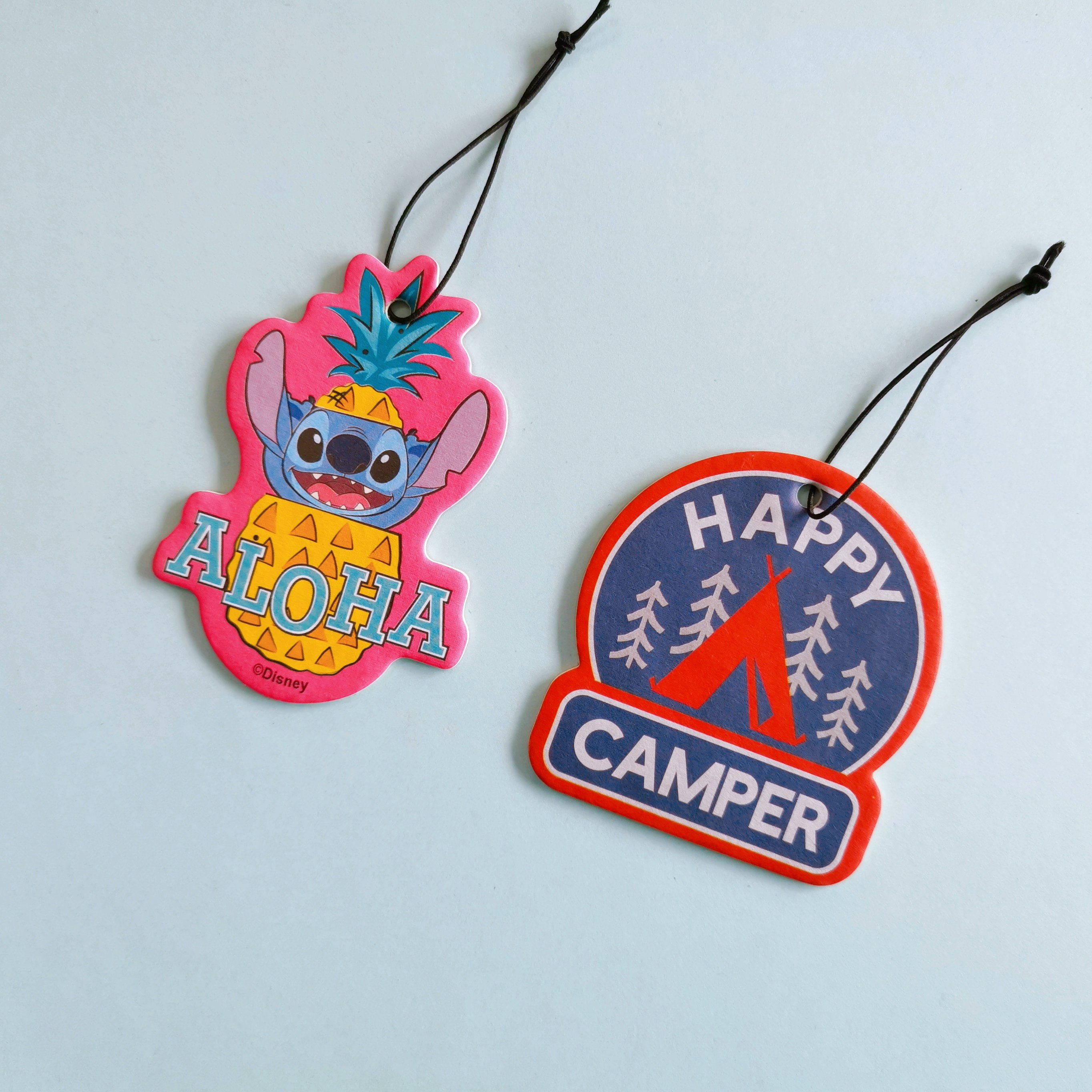 Customized artwork promotional shaped hanging paper car air freshener