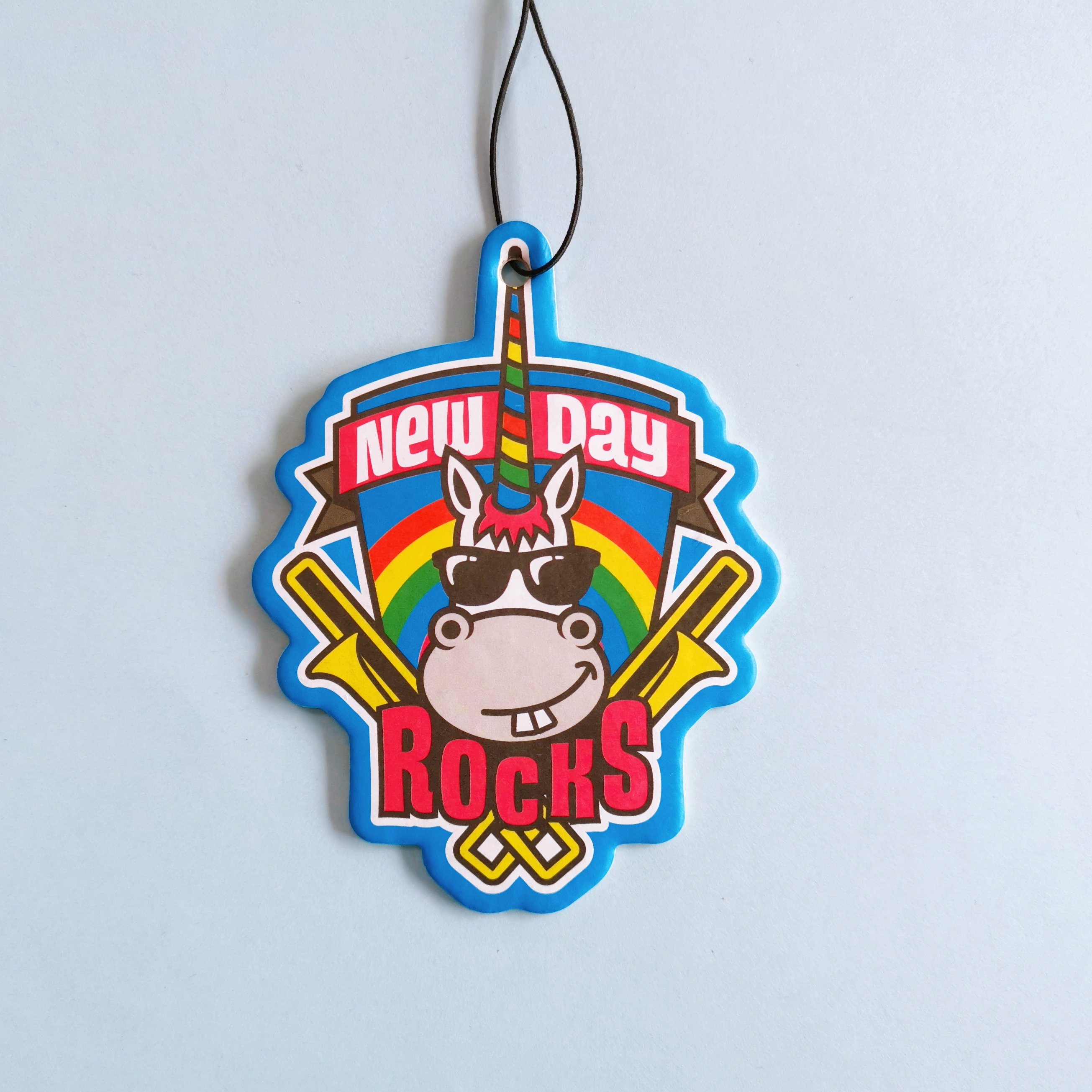 Customized artwork promotional shaped hanging paper car air freshener