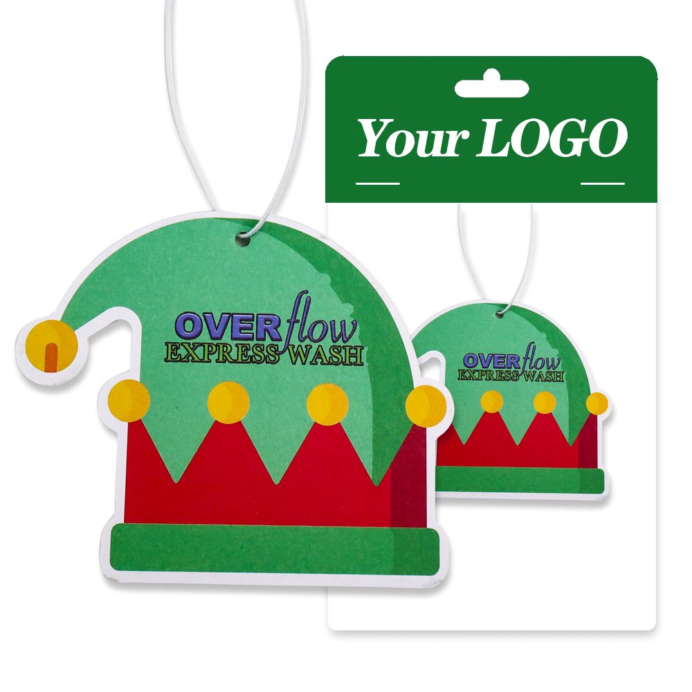 Oem custom cartoon car scent air fragrance hanging paper car air freshener with logo