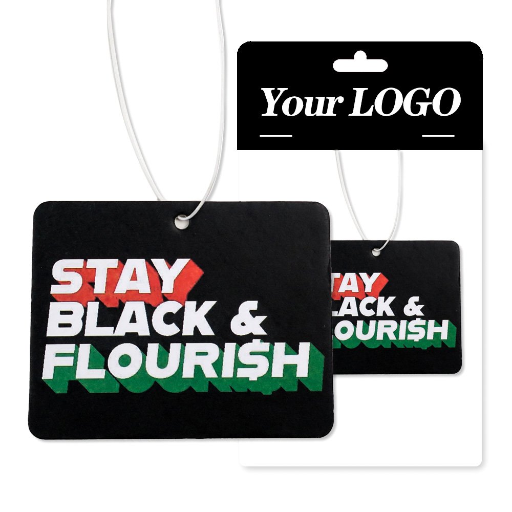 Oem custom cartoon car scent air fragrance hanging paper car air freshener with logo