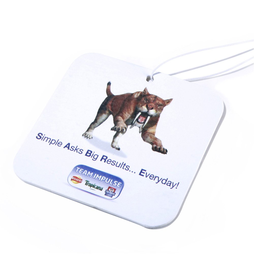 Custom Design Car Air Fresheners Decorative Hanging Perfume Paper Car Fresheners