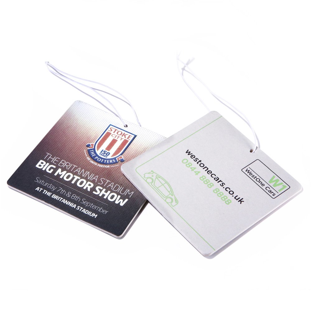 Custom Design Car Air Fresheners Decorative Hanging Perfume Paper Car Fresheners