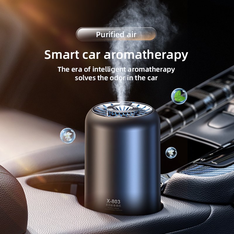 2023 New USB Aroma Essential Oil Diffuser 50ml Led Light Cool Mist Air Fresheners for Car Home Office Bedroom Black Mini Oem