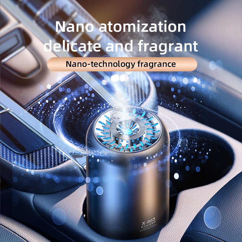 2023 New USB Aroma Essential Oil Diffuser 50ml Led Light Cool Mist Air Fresheners for Car Home Office Bedroom Black Mini Oem