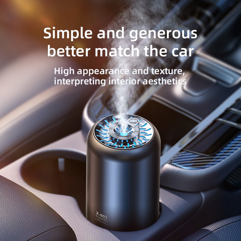 2023 New USB Aroma Essential Oil Diffuser 50ml Led Light Cool Mist Air Fresheners for Car Home Office Bedroom Black Mini Oem