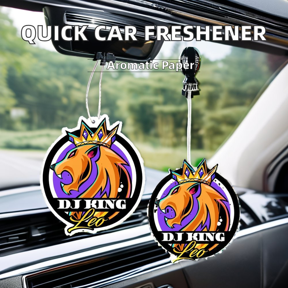 Custom Modern Air Freshener Paper Car Fast Delivery Gel Type Fragrances Cologne Rose Lavender Apple Pattern Made Cotton Paper