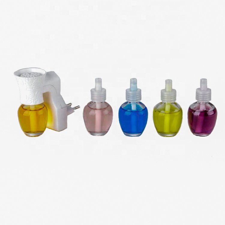 Factory wholesale New shape indoor use Glass Bottle Plugin aromatherapy device, liquid perfume heating diffuser