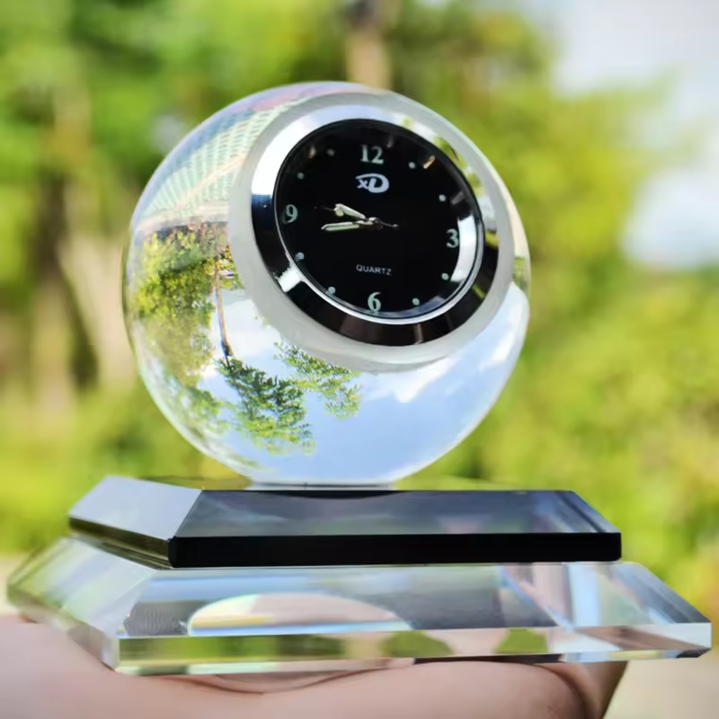 High-quality Crystal Ball with Clock Car Perfume Seat Car Creative Gift Decoration Interior Accessories