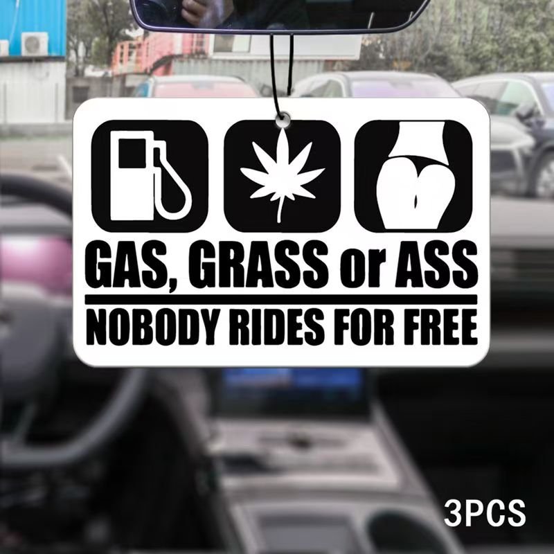Hot custom paper air fresh English letter pattern special tone cologne fragrance car aromatherapy custom gift air freshener