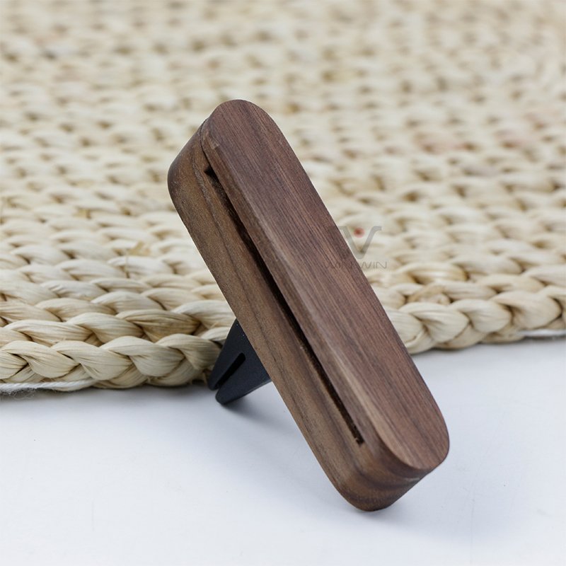Long lasting scented Wood fragrance factory price custom vent clip car air freshener logo double scent car perfume clip