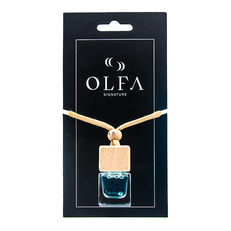 Hot Selling Car hanging Air Freshener 8ML Square Shape Car Hanging Perfume Bottles empty Glass Diffuser Bottle