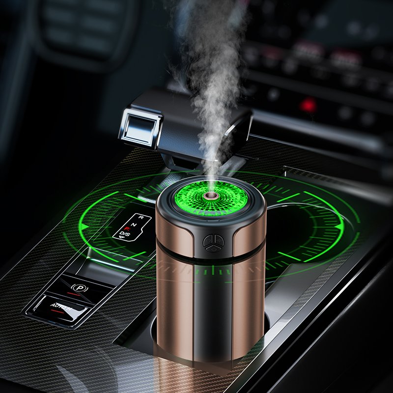 NEWIND Air Freshener Diffuser Portable Aluminum Alloy Brand Luxury Car Gold Charging Customizable Innovative 5W Volcano Hybrid