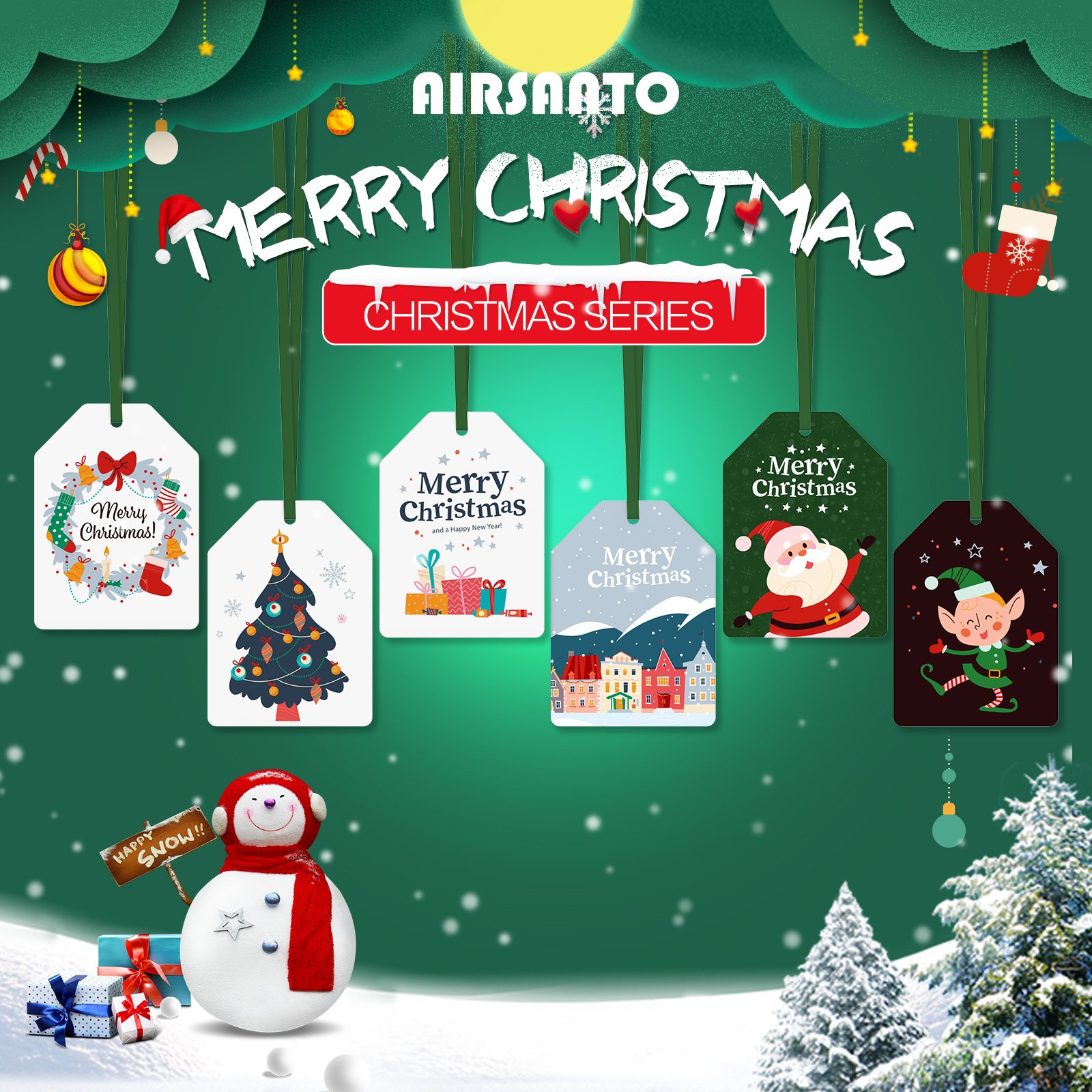 Santo Paper Custom Logo Scent Fragrance Wholesale Perfume Card Hanging Car Air Fresheners