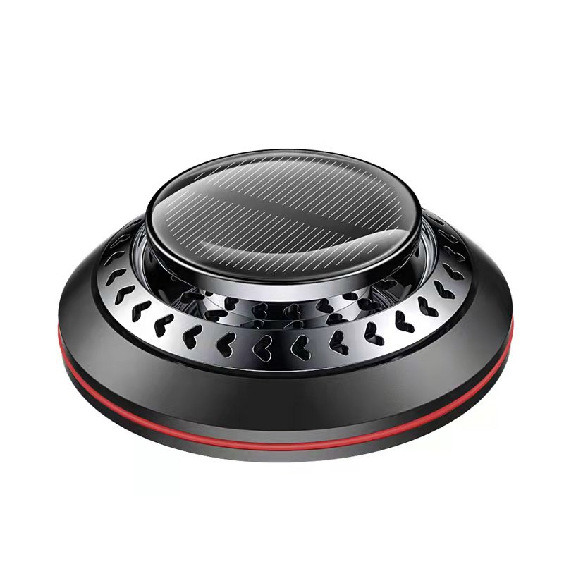 New Mini Solar Energy Car Diffuser Essential Oil Aromatherapy Machine with Portable Design Black Car Air Freshener