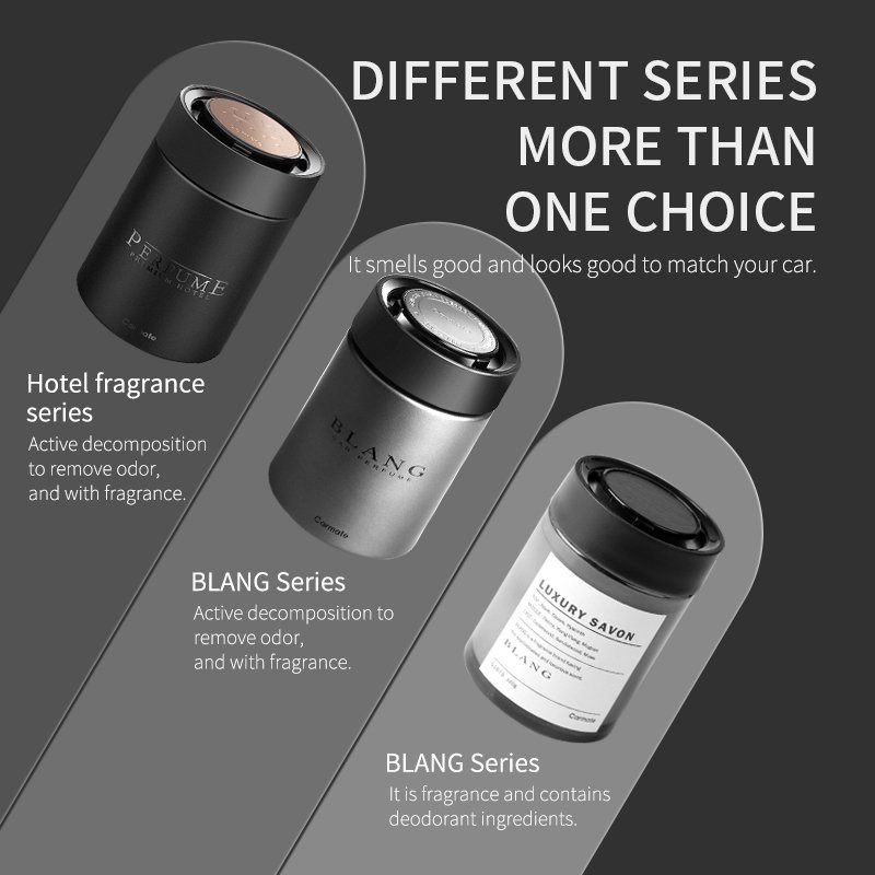 Carmate custom high-grade senior glass bottle solid perfume odor removal rituals car Air freshener Car perfume