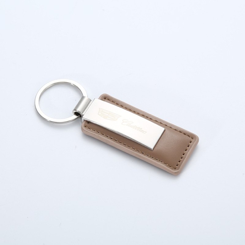 Custom Logo Metal car key chain pendant Leather key chain to order business gifts Leather key chain