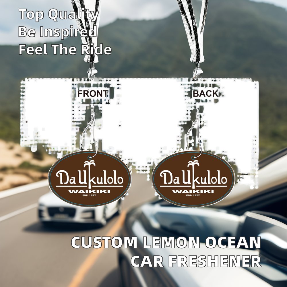 Wholesale Custom Shaped Hanging Paper Car Air Freshener Promotional Lemon Ocean Various Scents Eco-Friendly Cotton Paper Perfume