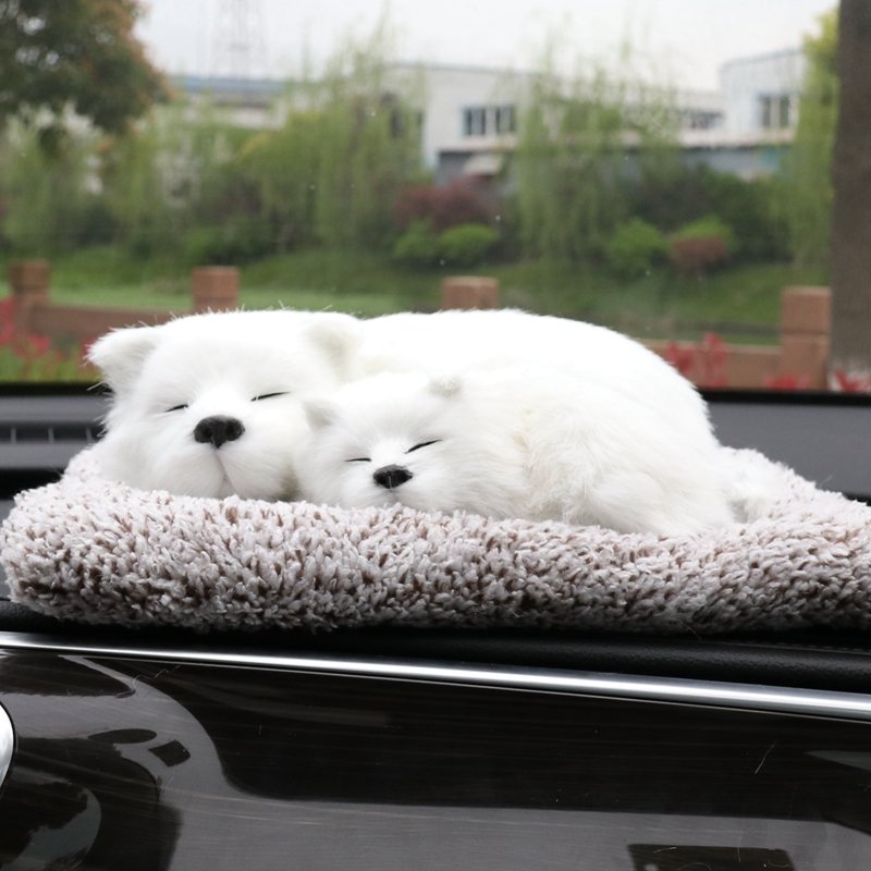 340g Modern Style Universal Interior Cute Animal Decoration Eco-Friendly Car Dashboard Accessories Air Freshener with Dog Toy