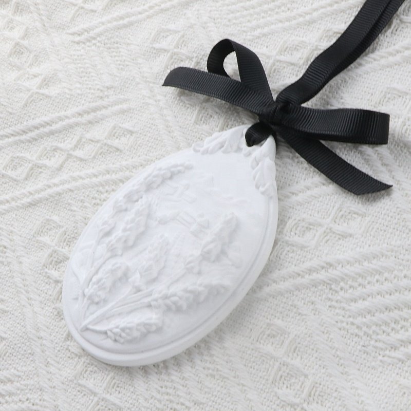 Home Decoration Ceramic Scented Stone Hanging Plaster Aroma Porcelain Flower Fragrance Oil Diffuser Car Wardrobe Air Freshener