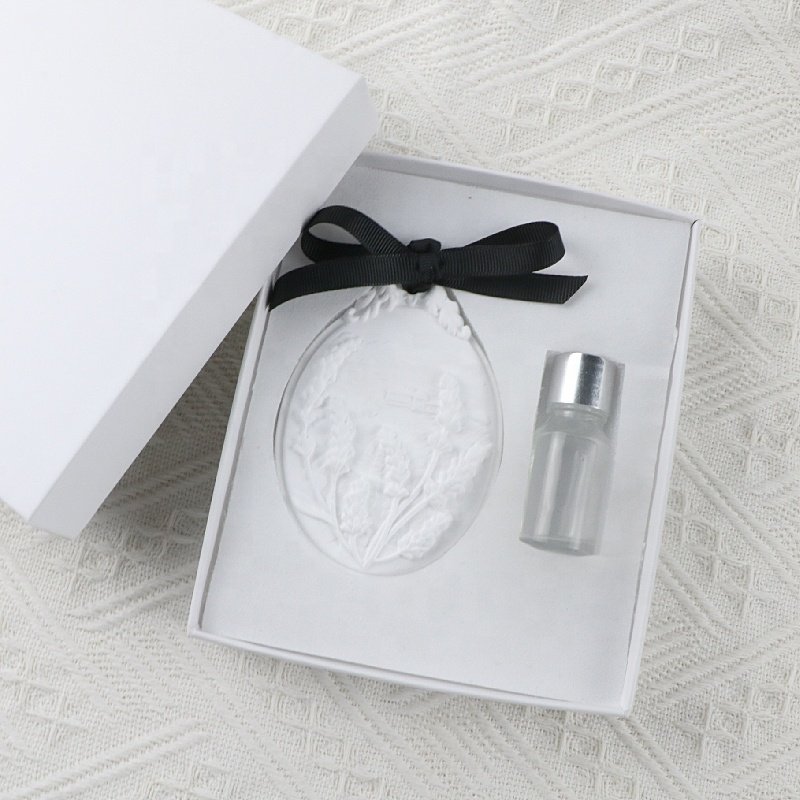 Home Decoration Ceramic Scented Stone Hanging Plaster Aroma Porcelain Flower Fragrance Oil Diffuser Car Wardrobe Air Freshener